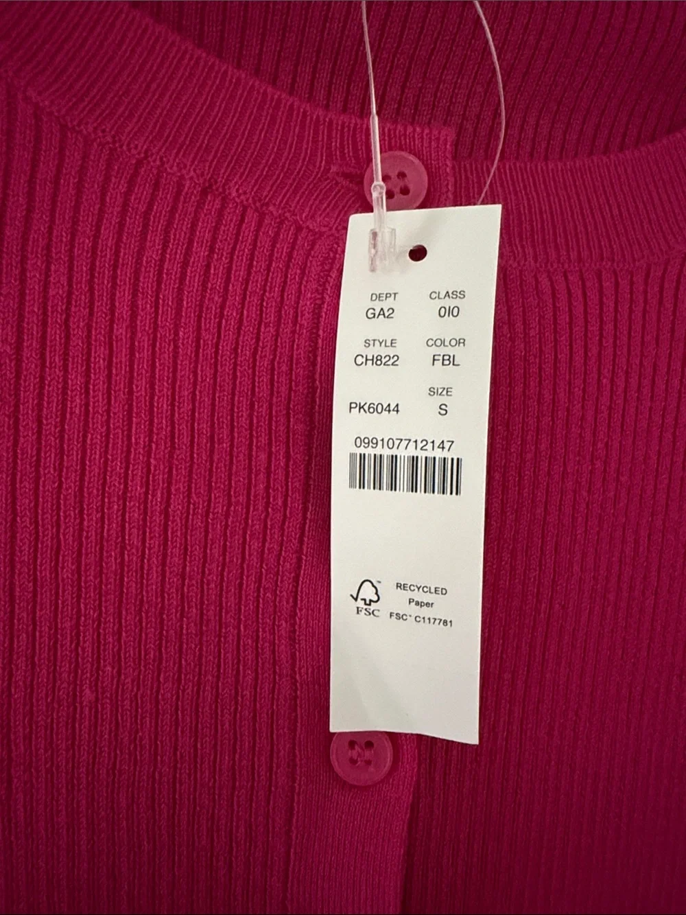 J. Crew Women’s Ribbed Henley Sweater - Bright Pink
